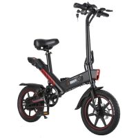 Bicicleta eléctrica plegable DOHIKER Y1 350W 36V bicicleta eléctrica impermeable con ruedas de 14 pulgadas batería recargable de 10Ah