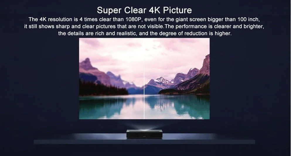 Fengmi 4K Cinema Pro 4K-skärm med hög upplösning