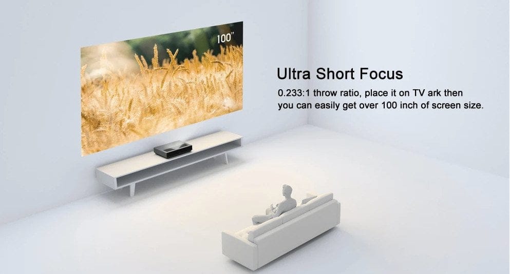 Fengmi 4K Cinema Pro UST σε μικρή απόσταση