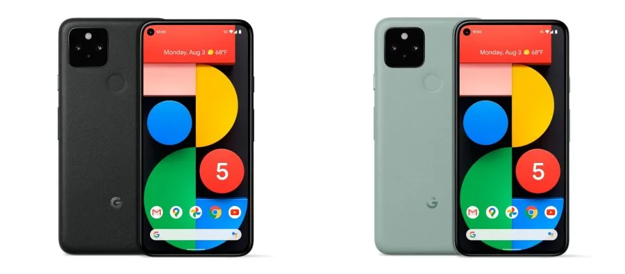 Google Pixel 5 Sorta Sage och Just Black