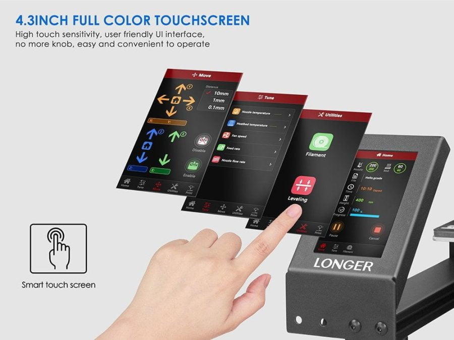 Pantalla LCD LK5 Pro más larga con pantalla táctil