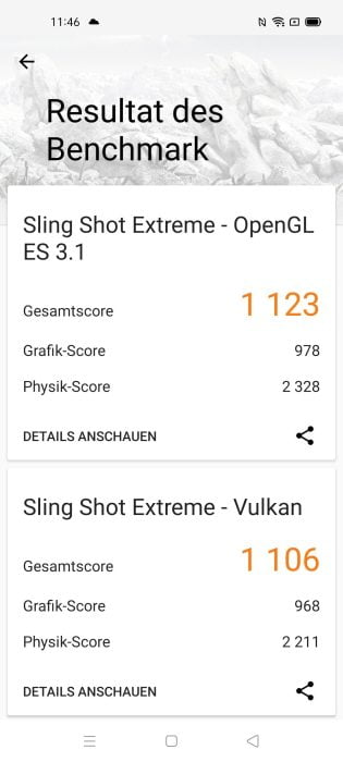 OPPO A72 test 3DMark result