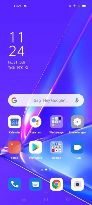 OPPO A72 ColorOS Hjem