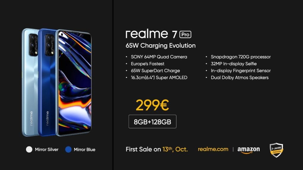 Realme 7 Pro overview, price and availability