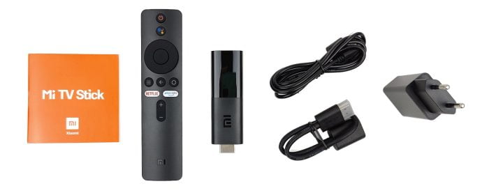 היקף המסירה של Xiaomi Mi TV Stick