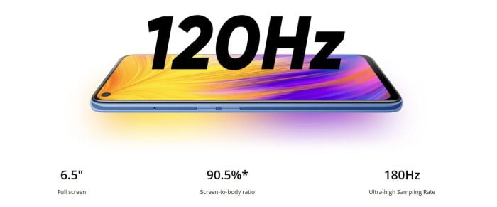 Realme 7 5G skjermspesifikasjoner