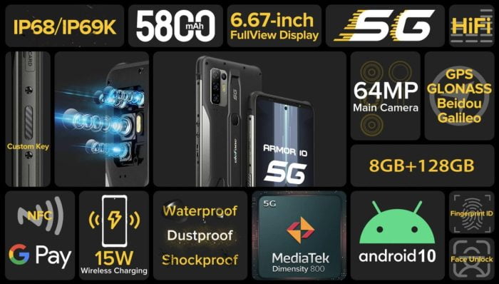 Datos técnicos y características del Ulefone Armor 10