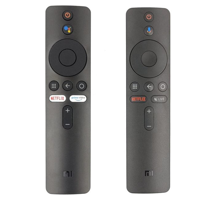 השווה בין שלט רחוק ל- Xiaomi Mi TV Stick לבין שלט רחוק ל- Xiaomi Mi Box S