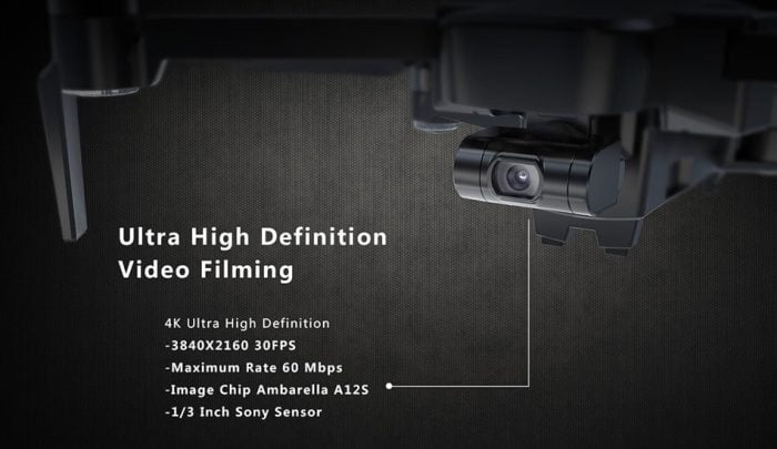 Hubsan ZINO Pro 4K kameraparametre