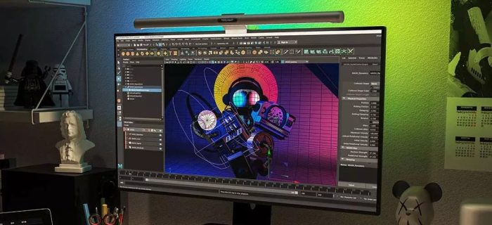 Yeelight Screenbar E-læselampe med RGB-baggrundsbelysning til spil.