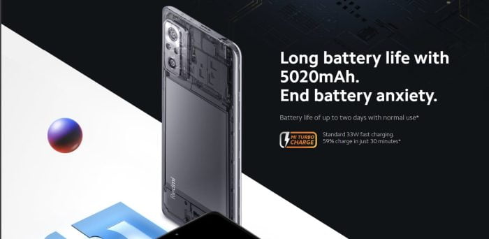 Redmi Note 10 Pro 5020 mAh batteri