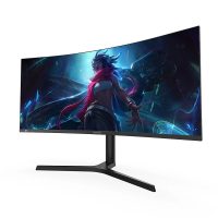 BlitzWolf BW-GM3 Monitor da gioco curvo da 34 pollici 165Hz Risoluzione 4K WQHD 3440 x 1440 cd / ㎡ 300R Curvatura 1500% sRGB Monitor da gioco per ufficio a colori a colori