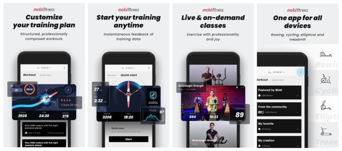 MobiFitness app functions