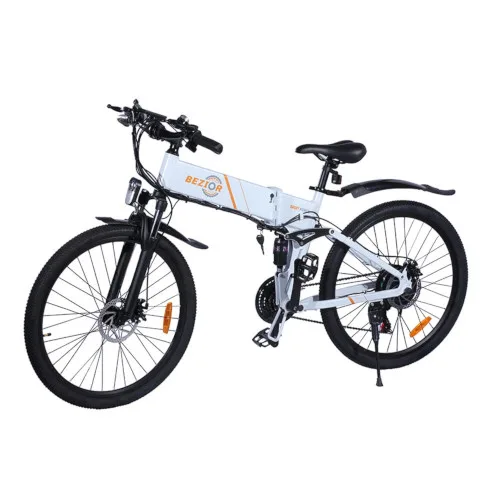 EZIOR M26 Bicicletta elettrica pieghevole 48V 10Ah Batteria 500W Motore senza spazzole Pneumatico da 26 pollici Telaio in lega di alluminio Shimano Cambio a 7 velocità Velocità massima 30 km/h LCD Metro Freno a disco