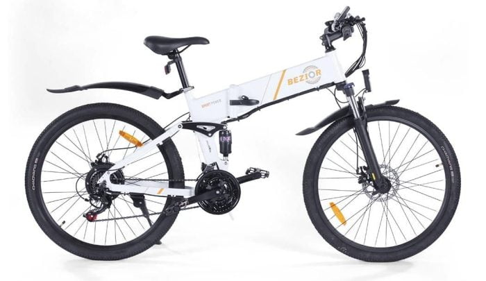 Ηλεκτρικό ποδήλατο BEZIOR M26 e-bike με πλαίσιο κινητήρα 500W από το πλάι