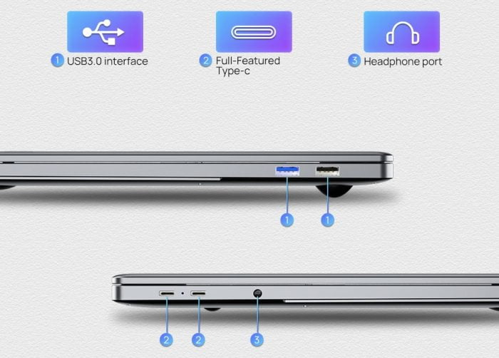 KUU Laitnin G3 notebook ports