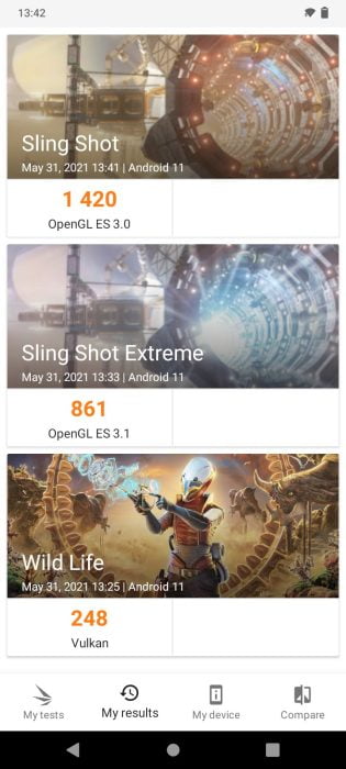 vivo Y20s 3D-Mark benchmark