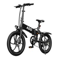 ADO A20 Tot 350W 36V 10.4Ah 20 inch Elektrische fiets 25km/h Max snelheid 80Km Kilometerstand 120Kg Max belasting Groot frame Losneembaar Max snelheid Elektrische fiets