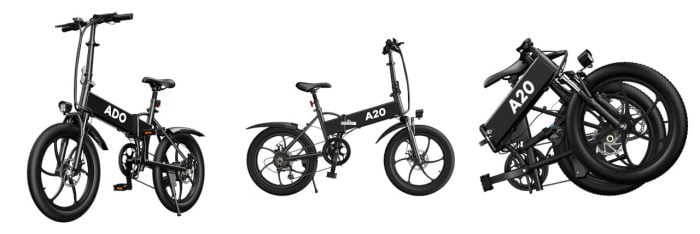 Visão geral da e-bike ADO A20