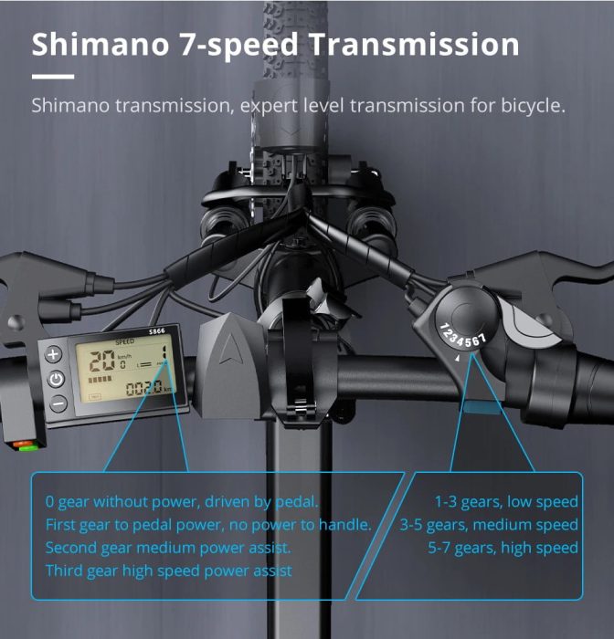 علبة تروس ADO A20 Shimano 7 سرعات