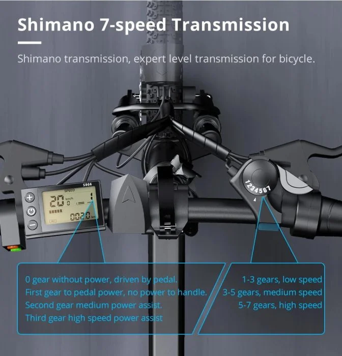 Caja de cambios ADO A20 Shimano de 7 velocidades