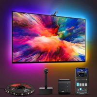 Govee Immersion WiFi LED TV-bakgrunnsbelysning med kamera, for 55-65 tommers TV og PC, RGBIC, appkontroll, kompatibel med Alexa og Google Assistant, for TV og PC