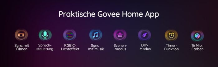 Govee Home-appfunksjoner