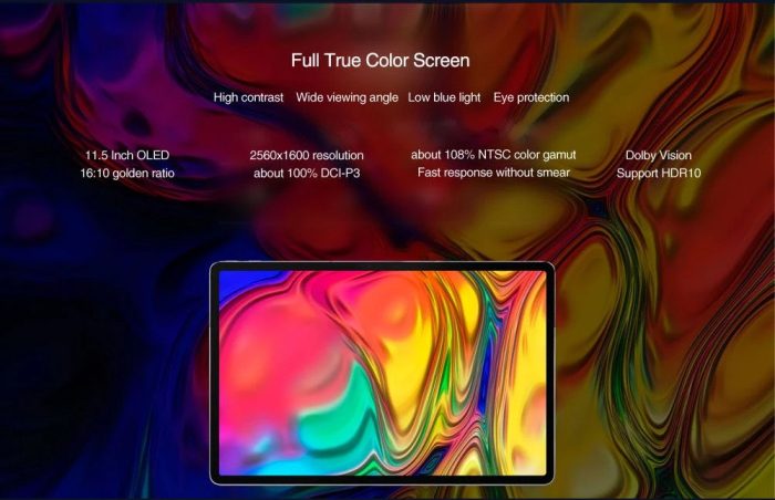 Lenovo XiaoXin Pad Pro 11.5 tommer AMOLED-skærm