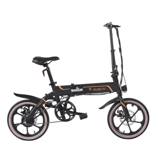 NIUBILITY B16 Elektrisk knallert foldecykel 16 tommer 42V 10.4Ah batteri 40 km-50 km Kilometertal 350 W Motor maks 25 km / t Dobbelt skivebremse Variabelt hastighedssystem LED-lys KMC-kæde