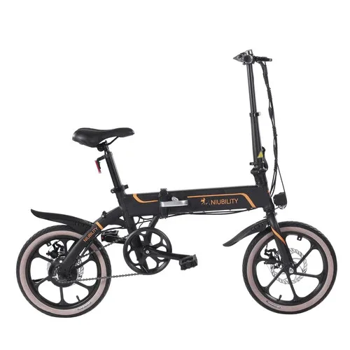 NIUBILITY B16 Bicicleta eléctrica plegable con ciclomotor 16 pulgadas 42V 10.4Ah Batería 40km -50km Kilometraje 350W Motor Max 25km / h Freno de disco doble Sistema de velocidad variable Luz LED Cadena KMC