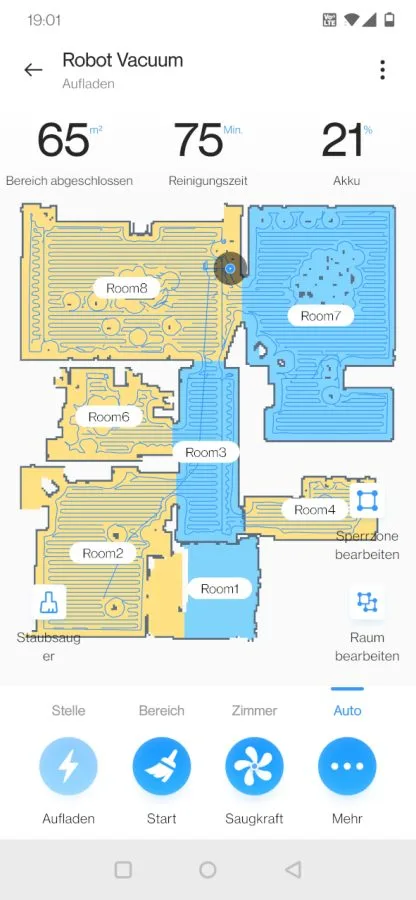 realme robot aspirapolvere realme Link mappa della stanza dell'app (1)
