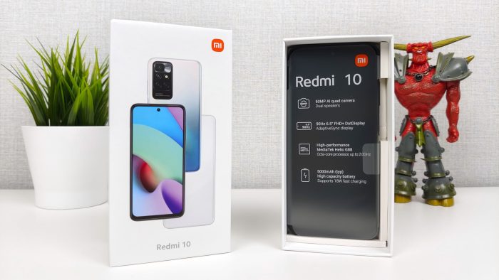 Redmi 10 smartphone unboxing