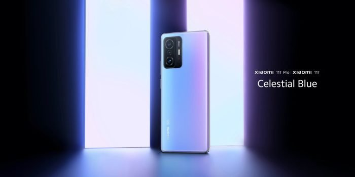 Xiaomi 11T Pro in blu celeste