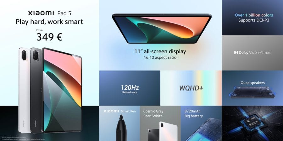 Overzicht van alle functies van de Xiaomi Pad 5