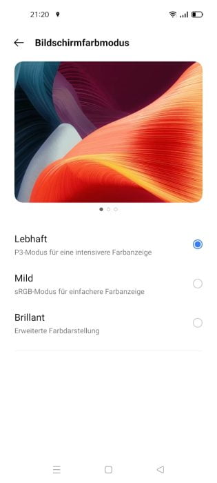 Configurações de exibição do realme GT Master Edition (3)