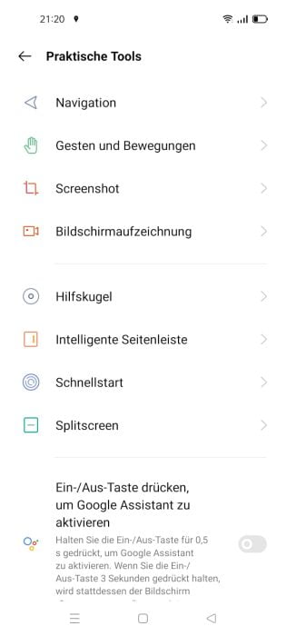 realme UI 2.0 brugergrænseflade Praktiske værktøjer