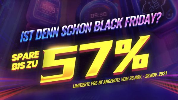 Intestazione delle offerte del Black Friday 2021 di Amazfit