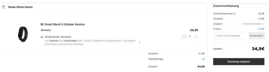 Xiaomi Mi Band 6 günstig bei Goboo kaufen.