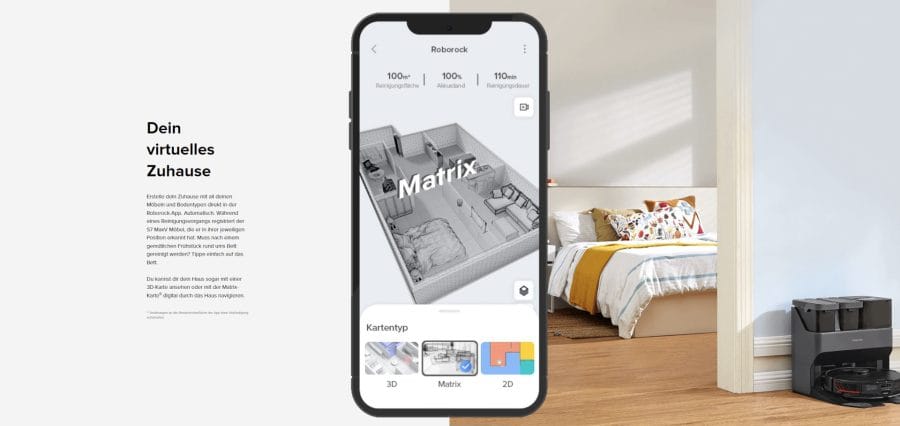 Carte Roborock S7 MaxV 3D et Matrix