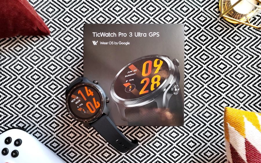 Cabeçalho de revisão do TicWatch Pro 3 Ultra GPS