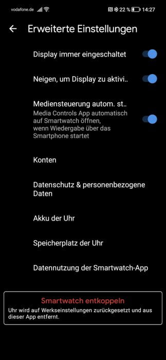 TicWatch Pro 3 Ultra GPS WearOS App Einstellungen