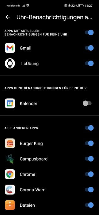 TicWatch Pro 3 Ultra GPS WearOS App-meldingen