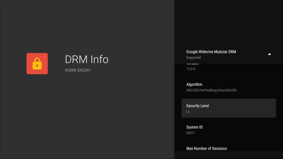 XGIMI Elfin Widevine L1 DRM Test.