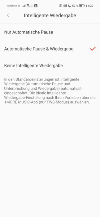 1MEER PistonBuds Pro App Carrier-detectie