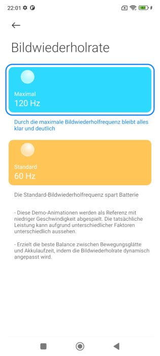 POCO X4 Pro 5G Displayeinstellungen (2)