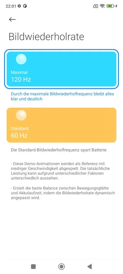 POCO X4 Pro 5G Displayeinstellungen (2)