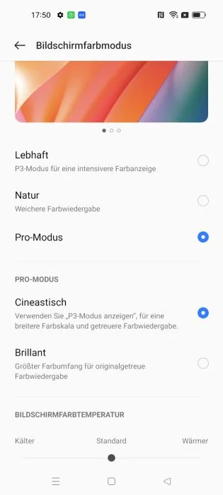 RealmeUI 3.0 affiche les modes de couleur.