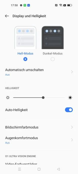 realmeUI 3.0 skjerminnstillinger.