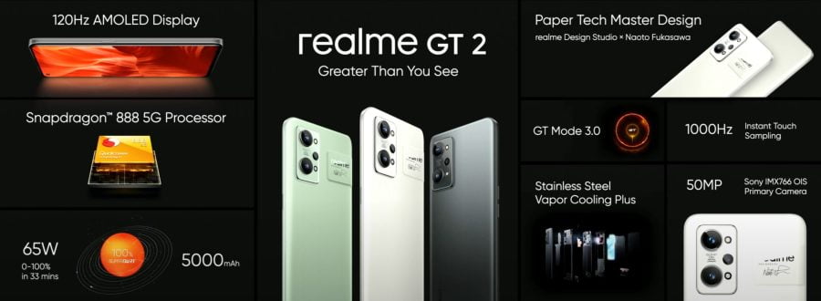 realme GT 2 Specificaties Wereldwijd