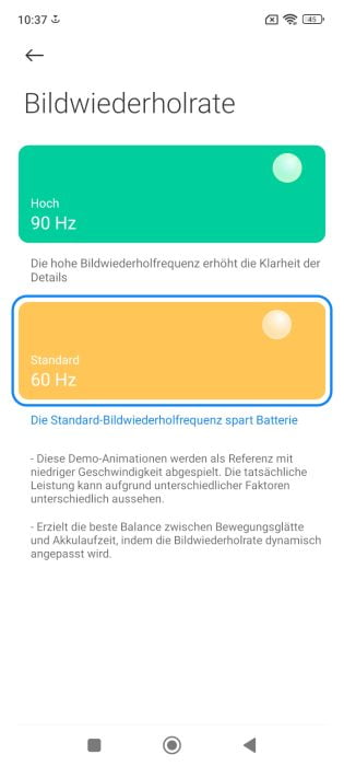 Redmi Note 11 skärminställningar (2)